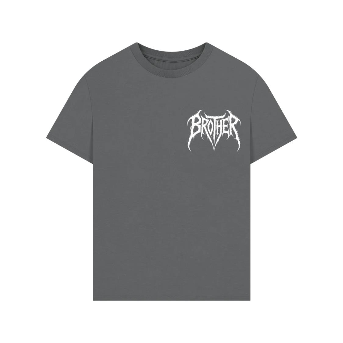 Brother Gothic Typography Logo T-Shirt - Image 3