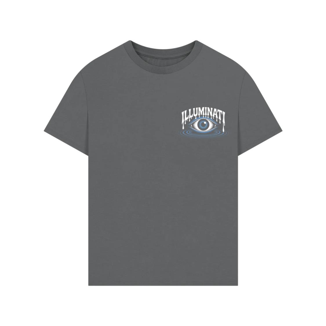 Illuminati All-Seeing Eye Symbol with Mystical Rays Graphic T-Shirt - Image 3