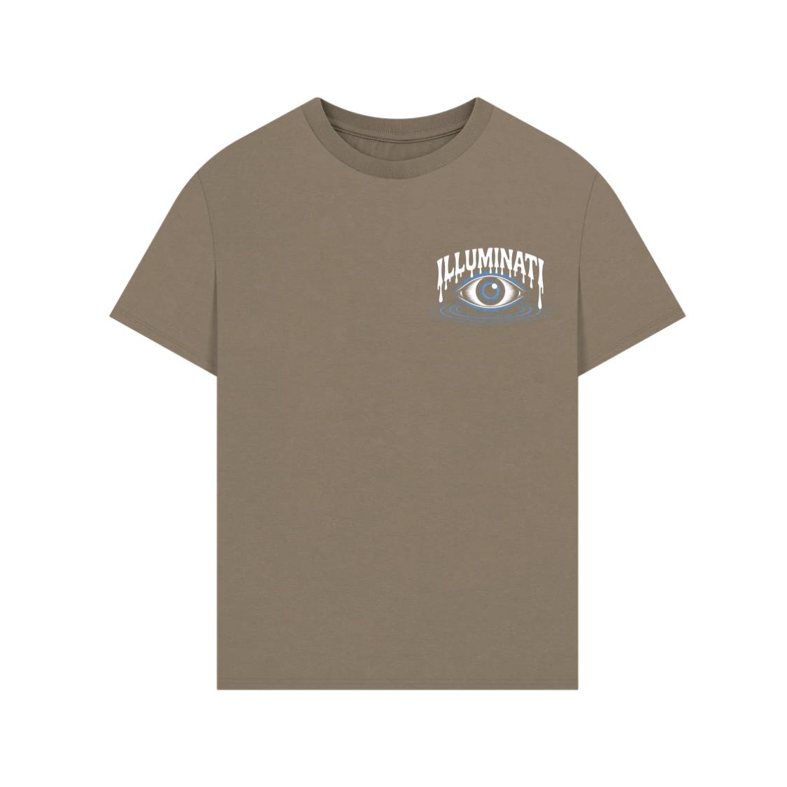 Illuminati All-Seeing Eye Symbol with Mystical Rays Graphic T-Shirt - Image 4