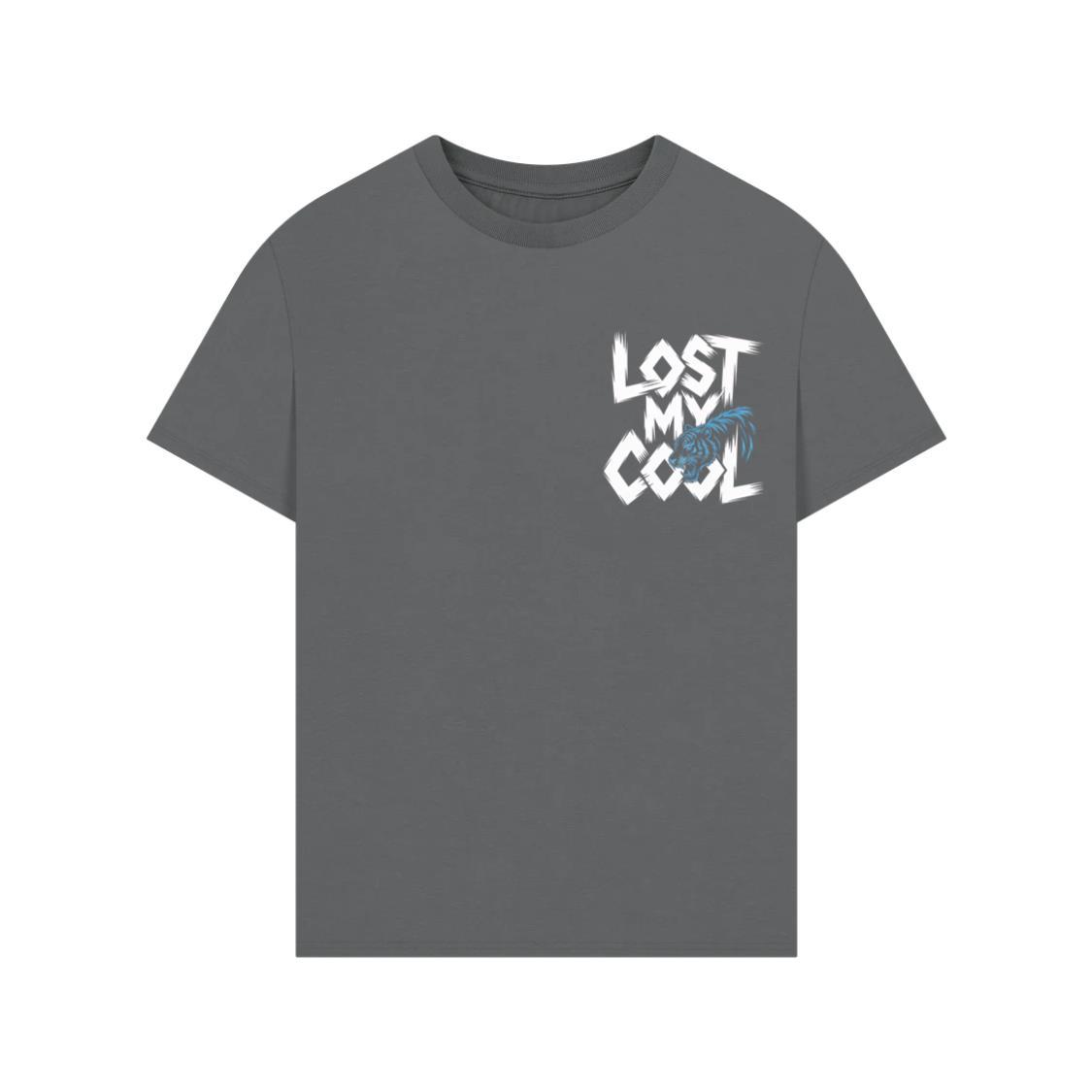 Lost My Cool Funny Blue Dragon Illustration Artwork T-Shirt - Image 3