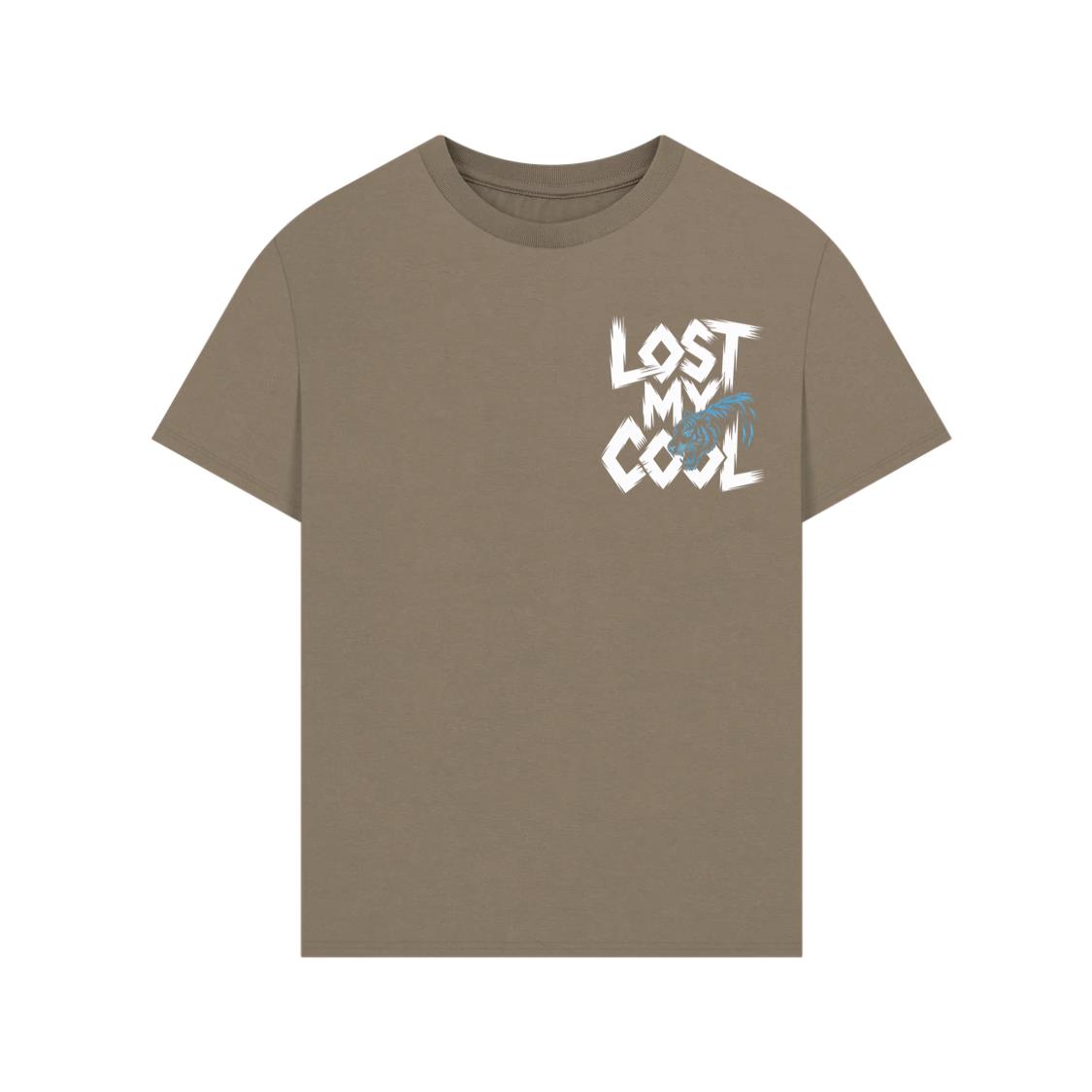 Lost My Cool Funny Blue Dragon Illustration Artwork T-Shirt - Image 4