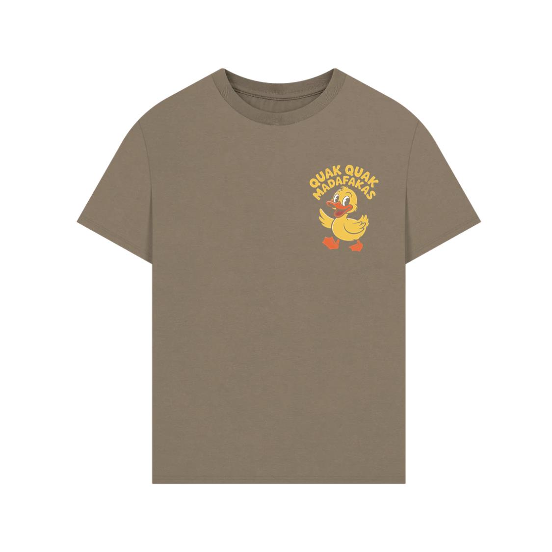 Quak Quak Duck Funny Cartoon Artwork for Playful Everyday Outfits T-Shirt - Image 4
