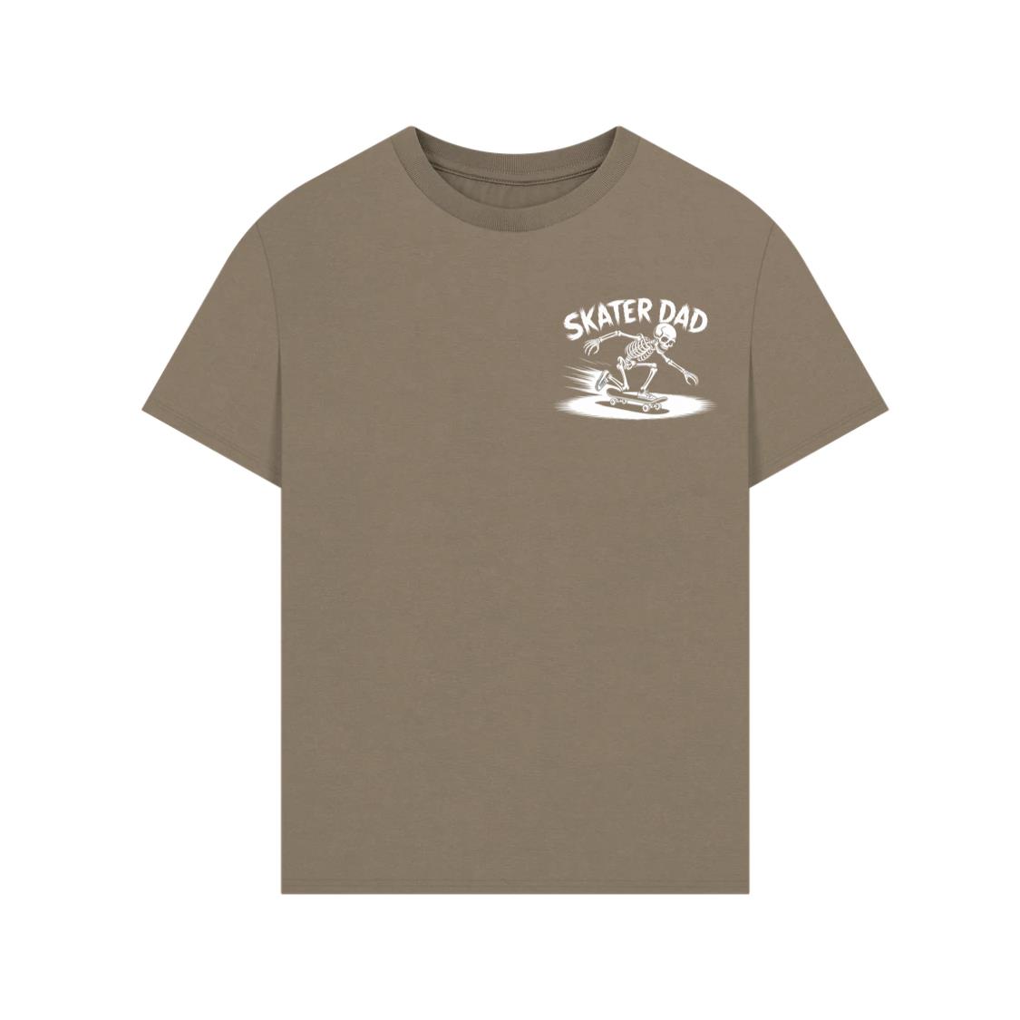 Skater Dad Skeleton Skateboard Graphic T-Shirt - Image 4