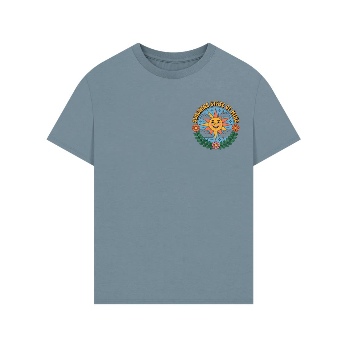 Sunshine State Of Mind Retro Graphic for Summer Positive Vibes T-Shirt - Image 2