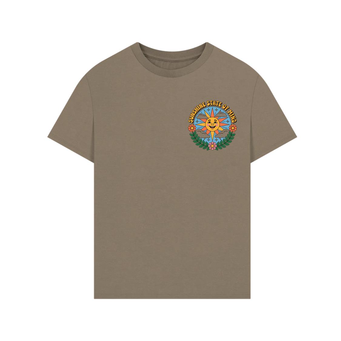 Sunshine State Of Mind Retro Graphic for Summer Positive Vibes T-Shirt - Image 4