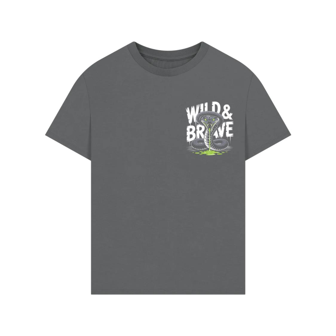 Wild And Brave Snake Illustration T-Shirt - Image 3