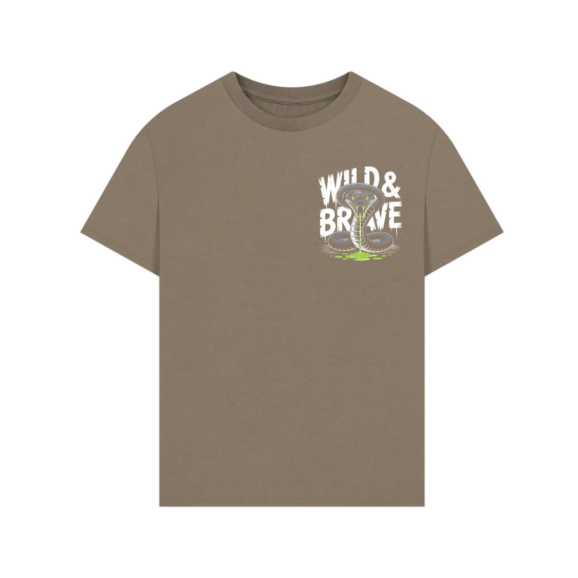 Wild And Brave Snake Illustration T-Shirt - Image 4